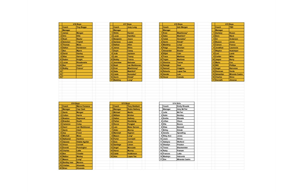 Spring 2025 Rosters